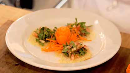 煎芝士片做装饰