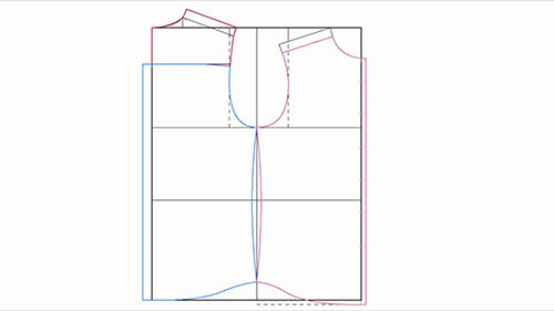 男士正装衬衫打版教程：衣身