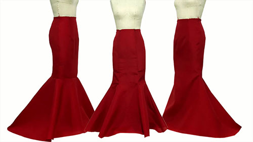 鱼尾裙制版教程