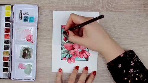 不同水彩画笔的区别