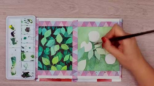 水彩的负形画法