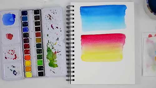 水彩画：渐变和混色