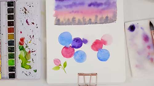 水彩画：湿画法和渗化法