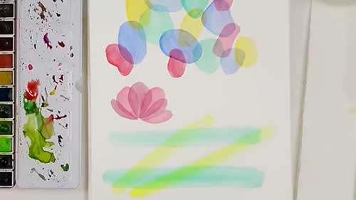 水彩画：干画法和罩色