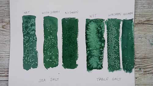 水彩撒盐法的应用