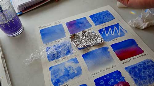 水彩画的肌理表现