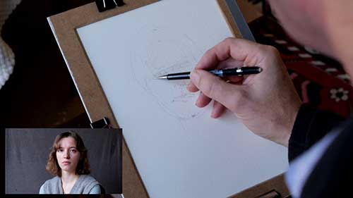 水彩肖像画绘画过程1