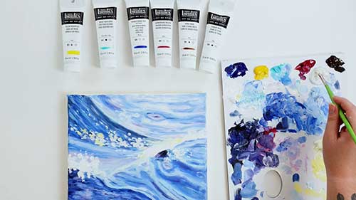 丙烯画教程：海洋