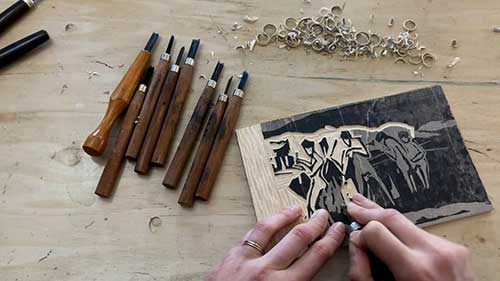 彩色木刻印刷技术