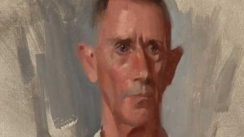 肖像画现场作画过程