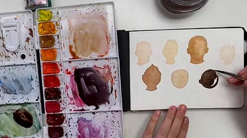 人物插画入门：水彩上色