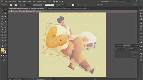 增添数字插画的纹理