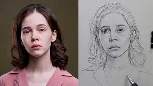 用卢米斯画法绘制肖像