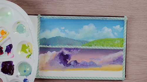 水粉风景画教程