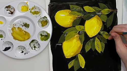 水粉画教程：柠檬