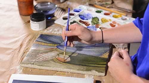 湿壁画的制作过程