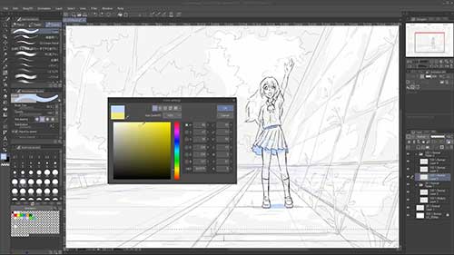 动画布局：人物和场景透视