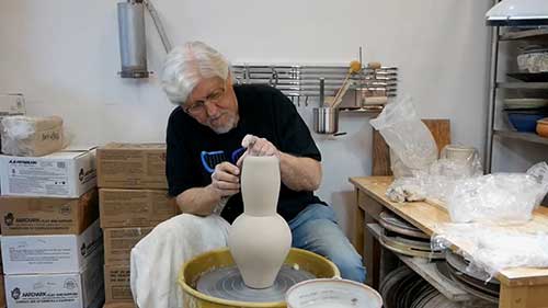 双层花瓶的坯体组合