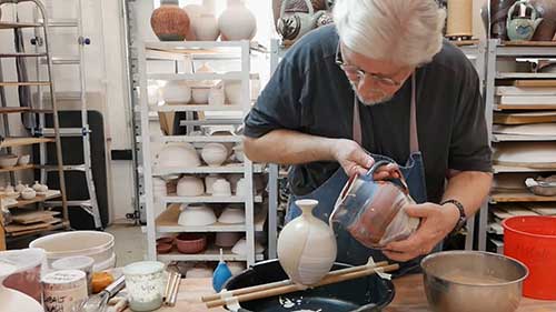 怎么给窄口瓶施釉