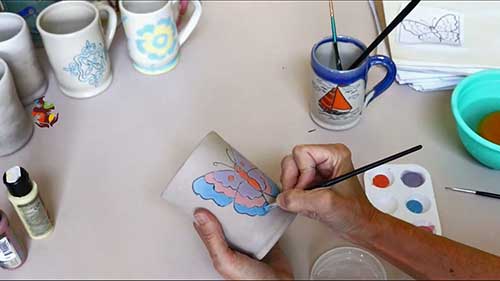 陶瓷釉下贴花法