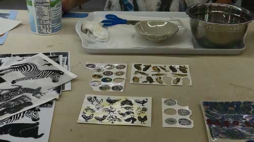 陶瓷釉上贴花工艺