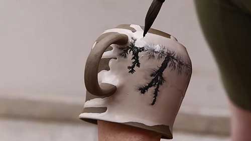 陶瓷装饰技法摩卡扩散