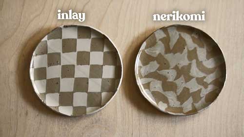 棋盘纹样的陶盘制作