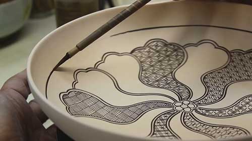 日本上出长右卫门窑的彩绘