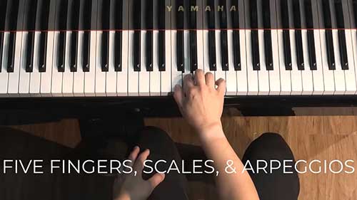 弹钢琴基本动作：五指音阶