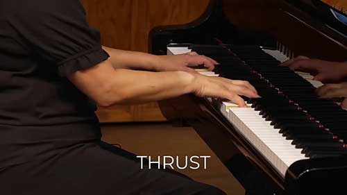 弹钢琴基本动作：推