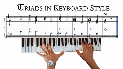 和声学教程：键琴体三和弦编配