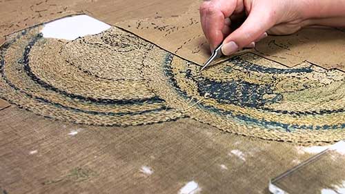 修复《灵鹫山》10 缝合支撑织物