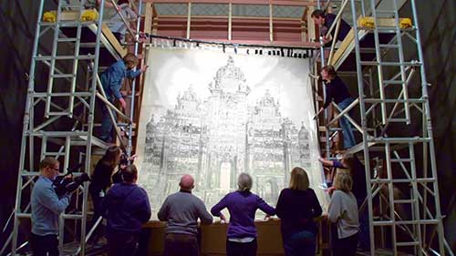 修复丢勒的《凯旋门》版画