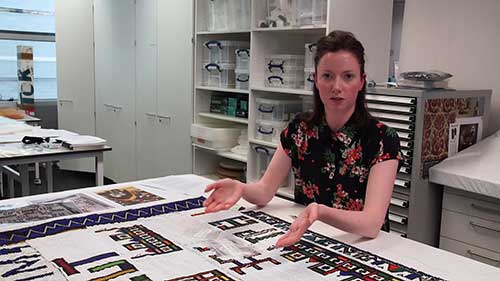 修复恩德贝勒串珠毯