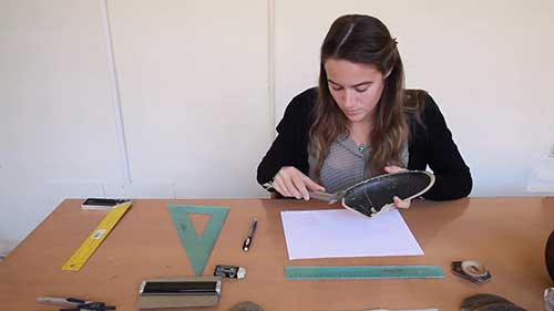 考古陶器绘图 01 绘画碗边