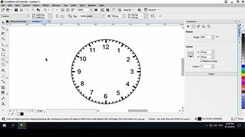 Coreldraw钟面设计