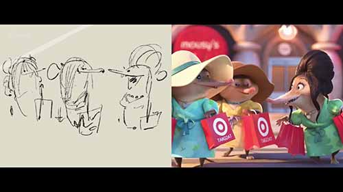 《疯狂动物城》动画分镜对比