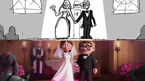 《飞屋环游记》动画分镜对比