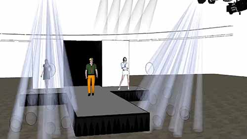 T台走秀舞台设计的3D效果