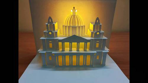 圣保罗大教堂弹出式卡片