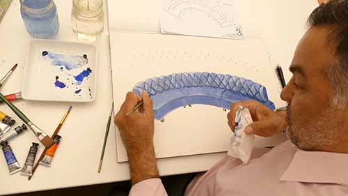 用水彩来展示家具设计