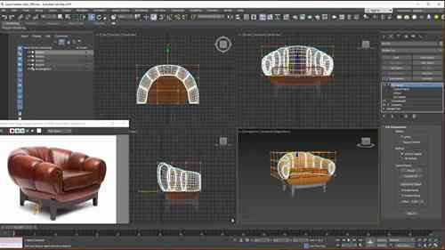 豪华皮椅3d Max建模