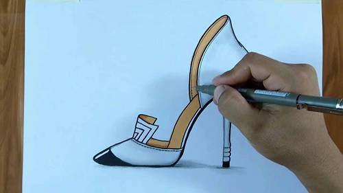 高跟鞋手绘图