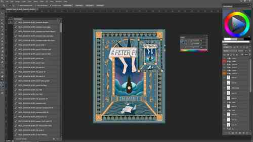 《彼得·潘》书籍封面绘画过程