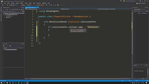 在Unity中制作视频游戏——碰撞