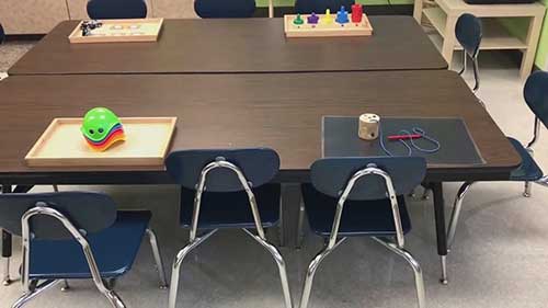 学龄前儿童学习中心的布置